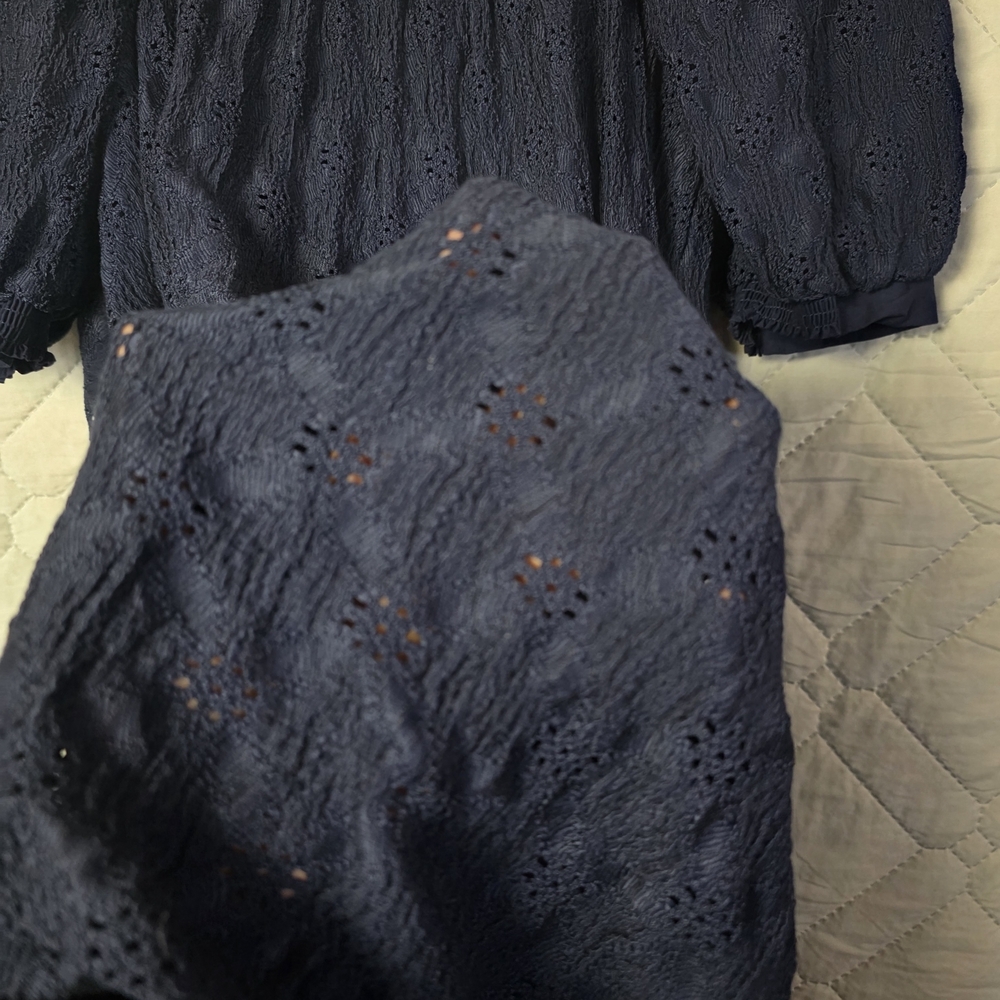 Anthropologie Maeve Eyelet Mid Dress Size Small - Picture 7 of 13